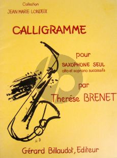 Brenet Calligramme Alto Saxophne (vary with Tenor Sax.)