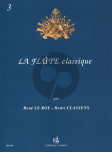 Album La Flute Classique Vol.3 (Flute-Piano) (edited by Rene Le Roy and Henri Classens) (Combre)