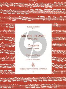 Blavet Concerto A-minor Flute and Piano (edited by Frans Vester)