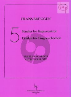 5 Studies for Fingercontrol for Treble Recorder