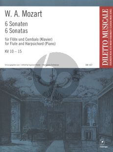 Mozart 6 Sonaten KV 10 - 15 fur Flote und Cembalo [ Klavier] (Herausgebers Rainer Ingomar / Hansgeorg Schmeiser)