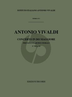 Vivaldi Concerto C-major RV 479 Bassoon-Strings-Bc Score (Gian Francesco Malipiero)