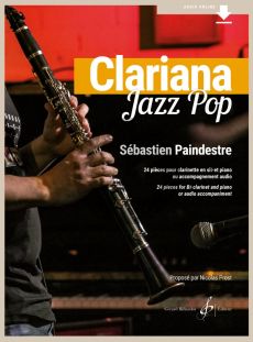Paindestre Clariana Jazz Pop Clarinet - Piano (24 pieces Book with Audio Online)