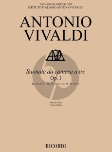 Vivaldi Sonate da Camera a Tre Op. 1 2 Violins and Bc (Score/Parts) (edited by Fabrizio Ammetto)