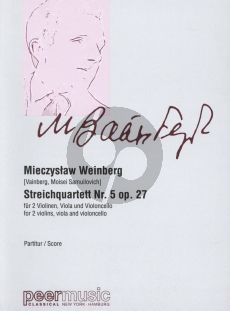 Weinberg Streichquartett No.5 Op.27 (1945) 2 Violinen, Viola und Violoncello Partitur