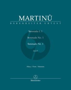 Martinu Serenade No.1 H 217 Clarinet-Horn-3 Violins and Viola (Set of Parts) (edited by Jitka Zichová)