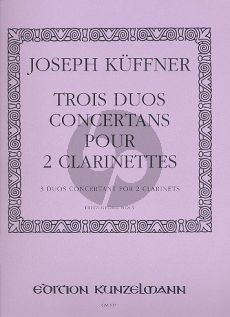 Kuffner 3 Duos Concertans 2 Klarinetten (F.G.Holy)