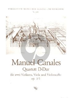 Canales Streich Quartett D-Dur Op.3 No.1 Stimmen