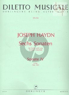 6 Sonaten Nr.4 D dur Hob.V:4