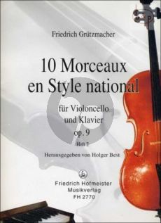 10 Morceaux en style National Vol.2 Violoncello und Klavier