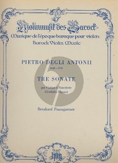 Antonii 3 Sonaten Violine und Bc