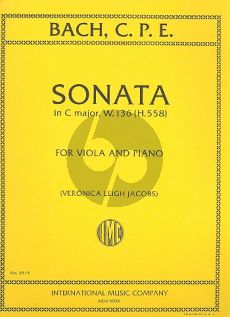 Bach Sonata C-major W.136 (H.558) Viola-Piano (Veronica Leigh Jacobs)