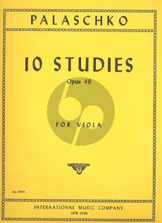 Palaschko 10 Studies Op.49 Viola