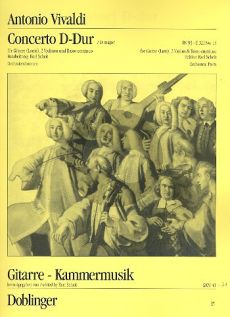 Vivaldi Konzert D-dur RV 93 Gitarre oder Laute-2 Violinen und Bc (Stimmensatz) (Karl Scheit)