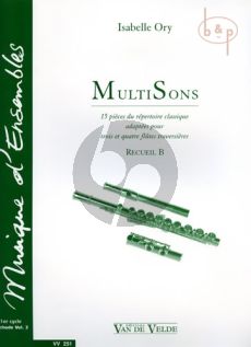 MultiSons (15 Pieces du repertoire Classique) Recueil B (3 - 4 Flutes)