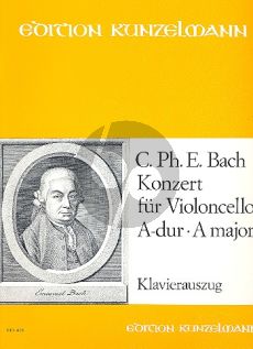 Bach Konzert No.3 A-dur (H.439/Wotq.172) Violoncello-Streicher-Bc (KA) (Kneihs)