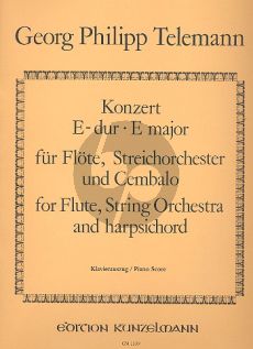 Telemann Konzert E-dur TWV 51:E1 Flöte-Streicher-Bc (KA) (ed. Janos Malina)