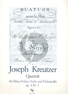 Kreutzer Quartett D-Dur Op.2 No.1 Flöte-Violine-Viola-Violoncello (Stimmen)