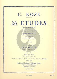 Rose 26 Etudes d'apres Mazas et Kreutzer pour Clarinette