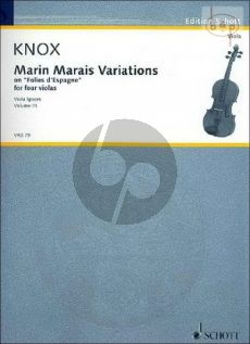 Marin Marais Variations on "Folies d'Espagne" (4 Violas)