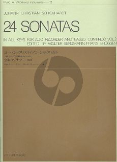 Schickhardt 24 Sonatas in All Keys Vol.2 Treblerecorder and Bc (Edited by Walter Bergmann and Frans Bruggen)