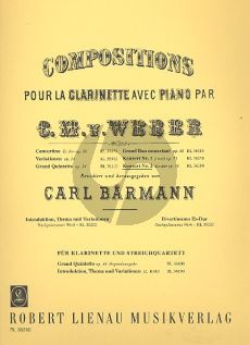 Weber Konzert No.2 Es-dur Op.74 Klarinette-Klavier (Carl Baermann)