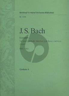 Bach Konzert c-moll BWV 1060 2 Cembali-Streicher-Bc Cembalo 2 Stimme