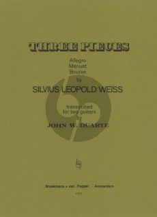 Weiss 3 Pieces for 2 Guitars (Arranged by John W. Duarte)
