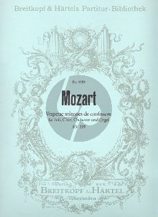 Mozart Vesperae solennes de Confessore KV 339 (Soli-Choir-Orch.-Organ) Full Score (edited by Ulrich Haverkampf) (Breitkopf)