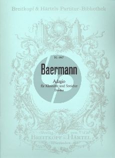 Baermann Adagio Des-dur (attrib. to Richard Wagner) (Clarinet-Strings) Score