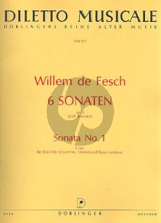 Fesch 6 Sonaten Op. 8 No. 1 F-dur Altblockflöte und Bc (Erich Benedikt)