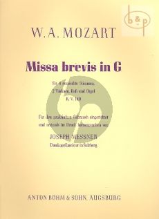 Missa Brevis G-dur KV 140 (SATB- 2 Vi.-Bass- Orgel)