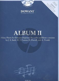 Album 2 (5 easy Pieces) Descant (Soprano) Recorder and Basso continuo) (Bk-Cd) (Manfredo Zimmermann)