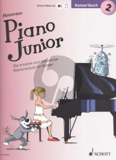 Heumann Piano Junior: Konzertbuch 2 (Die kreative und interaktive Klavierschule für Kinder) (Book with Audio online) (german edition)