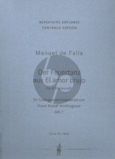 Falla Der Feuertanz aus El amor brujo 4 Violoncellos (Part./Stimmen) (Horst Rudolf Windhagauer)