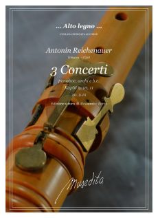 Reichenauer 3 Concerti (KapM 9, 10, 11) Oboe-Strings and Bc (Score/Parts) (edited by Alessandro Bares)