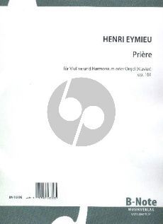 Eymieu Prière op.161 Violine und Harmonium oder Orgel