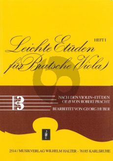 Pracht Leichte Etüden für Bratsche Vol.1 (Viola) (nach den Violin-Etüden Op.15)