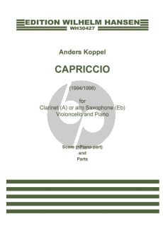 Koppel Capriccio Clarinet [A]-Alto Saxophone-Cello and Piano (Score/Parts)