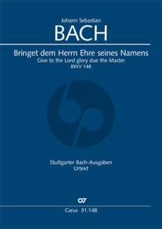 Bach Kantate BWV 148 Bringet dem Herrn Ehre seines Namens (KA) (deutsch/englisch)