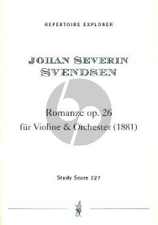 Svendsen Romanze G-dur Opus 26 Violine-Orchester (Studienpartitur)