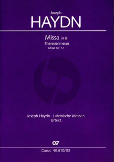 Haydn Missa B-dur (Theresienmesse) (Hob.XXII:12 for Soli, Choir and Orchestra Vocal Score (edited by Wofganh Hochstein) (Carus)