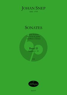 Snep 10 Sonaten Vol.2 (No.6 - 10) Viola da Gamba-Bc (edited by Jorg Jacobi)