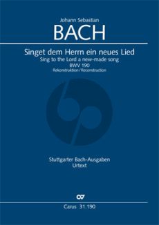 Bach Kantate BWV 190 Singet dem Herrn ein neues Lied (Partitur) (deutsch/englisch)