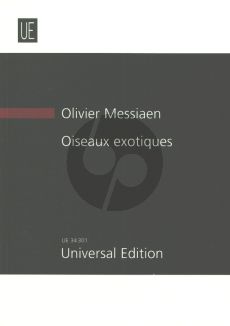 Messiaen Oiseaux Exotiques for Piano and Small Orchestra Study Score (Universal)