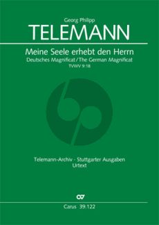 Telemann Meine Seele erhebt den Herren TWV 9:18 (Deutsches Magnificat) SATBsoli-SATB-Orch. (Partitur) (Klaus Hofmann)