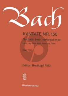 Bach Kantate No.150 BWV 150 - Nach dir, Herr, verlanget mich (Lord, my soul doth thirst for Thee) (Deutsch/Englisch) (KA)
