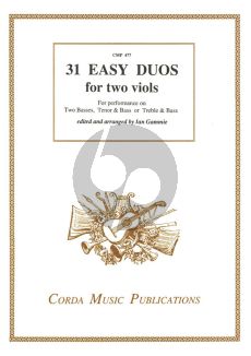 Album 31 Easy Duets 2 Bass Viols, or Tenor and Bass Viol, or Treble and Bass Viol