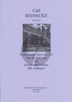 Reinecke 6 Leichte Duo's Op.212 No.2 B-flat Major Violin - Klavier