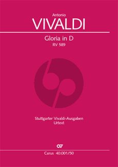 Vivaldi Gloria RV 589 D dur Soli [SSA]-SATB-Orchestra Score (Günter Graulich)